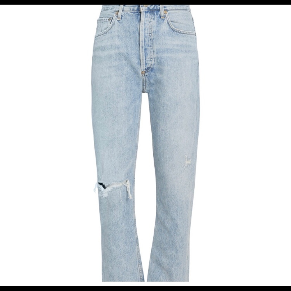 Agolde Riley high rise cropped jeans